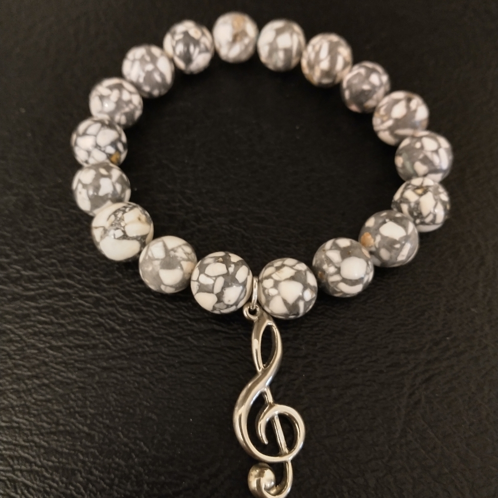 Howlite music bracelet - Picture 4 of 4